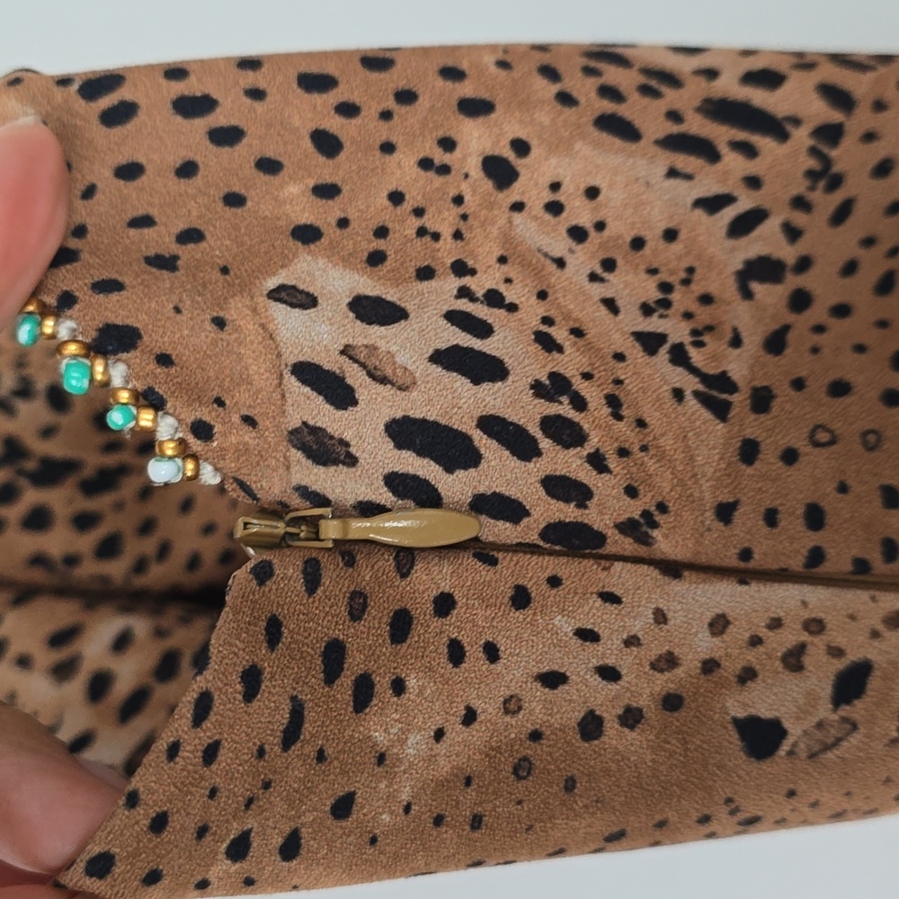 Agua Bendita Jambo Juno One-Shoulder Leopard Print Maxi Dress Medium - Picture 7 of 11